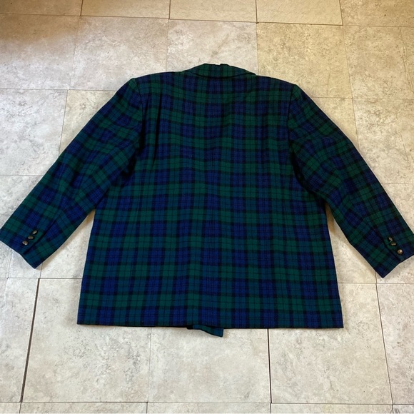 Vintage Pendleton Blazer & Skirt Set Plaid Virgin Wool Women's 2-Set - Picture 4 of 14
